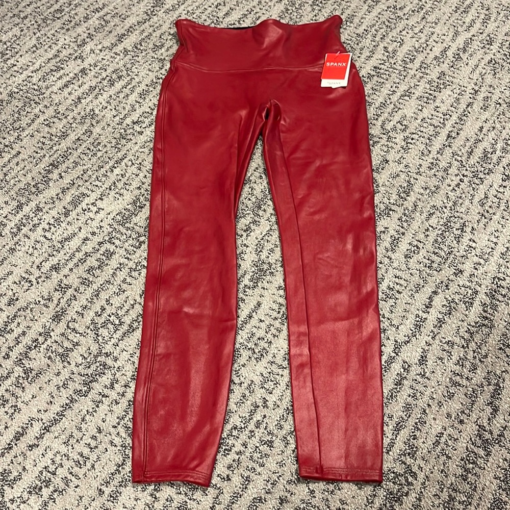 Bnwt Spanx Size Large Rex Faux Leather Leggings